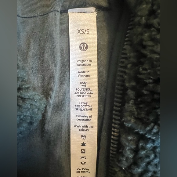 NWT Lululemon Oversized Cropped Half-Zip Fleece Hooded Scuba XS/S Smoked Spruce - Picture 3 of 12